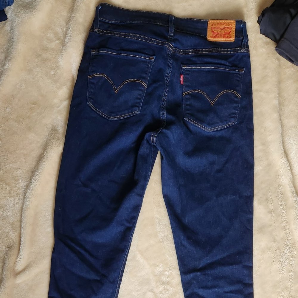 Levi's dark wash 721 high rise skinny jean tall